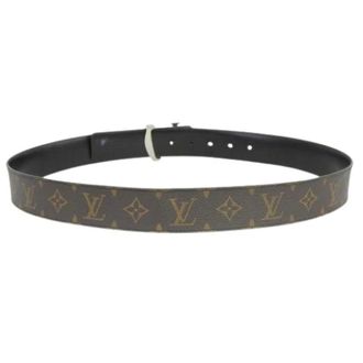 Louis Vuitton Pre-owned Canvas Belt - Heren - Pre-owned - Bruin - Maat: ONE Size Leer