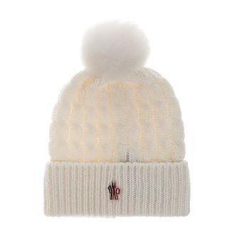 Moncler Grenoble Apr&egrave;s-Ski Muts - Dames - Accessoires - Beige - Maat: ONE Size Wol