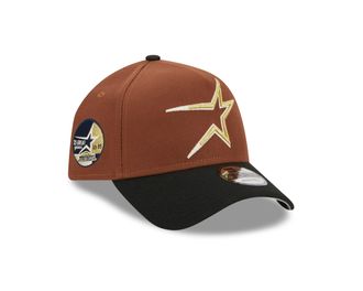 New Era Houston Astros MLB Harvest 35 Great Years Brown Black 9Forty A-Frame Snapback Cap - One-Size