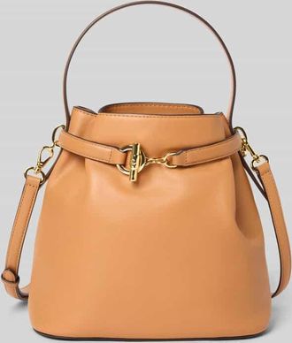 Lauren Ralph Lauren Bucket Bag aus echtem Rindsleder in Hellbraun, Größe 1