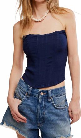 Free People Happy Hour Tube Top In Deeper Iris
