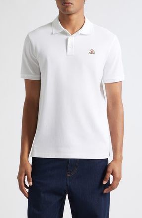 Moncler Cotton Polo in White at Nordstrom, Size Xxx-Large