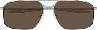 Balenciaga Sunglasses Bb0492 S 002 Ruthenium/Brown Men