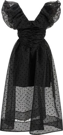 Ganni Ganni Recycled Polyester Midi Womens Dress