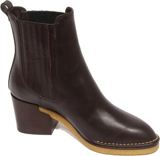 Tod's Leren enkellaars met elastisch detail - Dames - Laarzen met Hak - Bruin - 36 EU - Schoenen