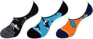 Unsimply Stitched Assorted 3-Pack No Show Socks in Black Blue Orange at Nordstrom Rack