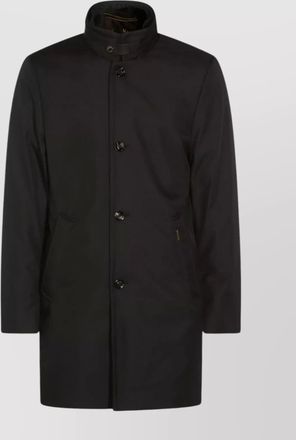 Moorer high collar long sleeves side pockets