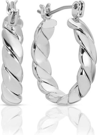 Ettika Texture Mini Hoop Earrings in Silver at Nordstrom