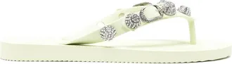 Balenciaga Cagole Crystal-embellished Thong-strap Flip-flops