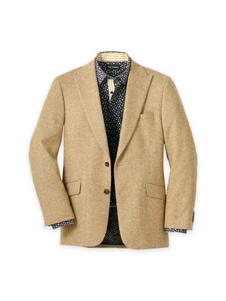 Paul Fredrick Wool Donegal Herringbone Single Breasted Peak Lapel Sport Coat