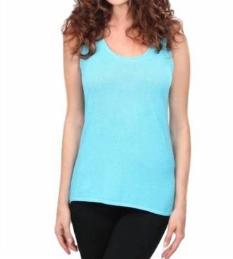 Angel Bra Friendly Tank Top In Turquoise