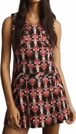 Anna Sui Jacquard Shift Dress In Pink