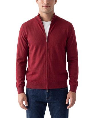 N.Peal N.Peal Hyde Fine Gauge Cashmere & Silk-Blend Full Zip Sweater