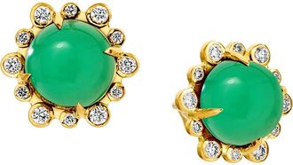 Syna Aura Petite Studs in Chrysoprase at Nordstrom, Size Small