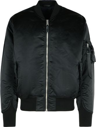 Alpha Industries Schwarze Nylon-Bomberjacke Flight von Alpha Industries