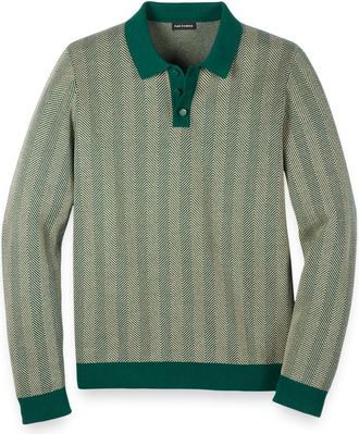 Paul Fredrick Cotton Three Button Polo