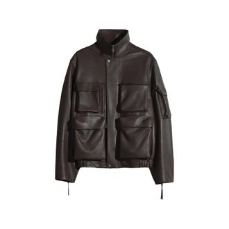 Christophe Lemaire Multi-pocket Leather Jacket