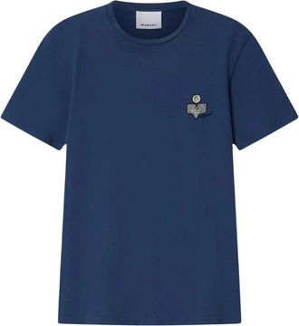 Isabel Marant Honore T-shirt - Heren - T-shirts - Blauw - M - Katoen - Tops