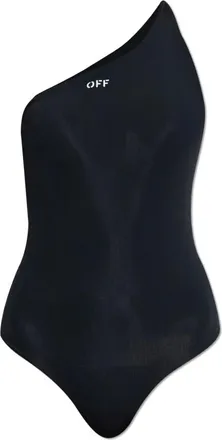 Off-white Badmode, Dames, Zwart, S, Badpak met Één Schouder