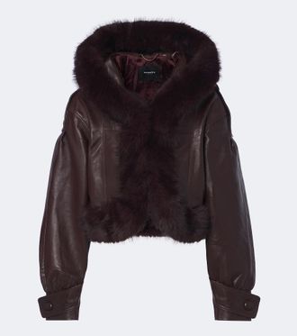 Retrof&ecirc;te Retrof&ecirc;te Chaqueta cropped Jia de piel