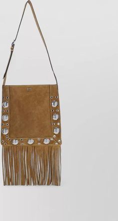 Valentino Garavani chic shoulder bag with fringe and studs