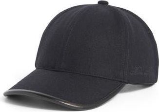 Brooks Brothers Wool & Leather Adjustable Baseball Cap in Black at Nordstrom Rack
