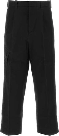 OAMC Zwart katoenen broek - Heren - Straight fit broeken - Zwart - W32 - Katoen - Broeken