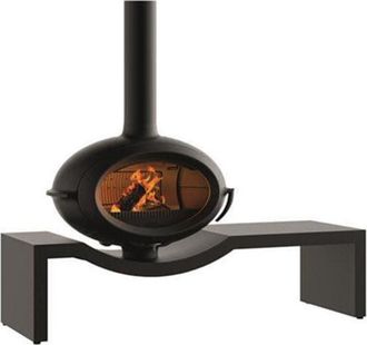 Invicta Estufa De Le&ntilde;a De Hierro Fundido Antracita De 7kw - P648124