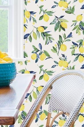 WallPops Lemon Drop Yellow Peel & Stick Wallpaper at Nordstrom Rack