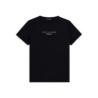 Freddy T-shirt da donna comfort con stampa dorata