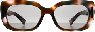 Gucci Rectangle Womens Pink Havana Grey GG1979SK - One Size