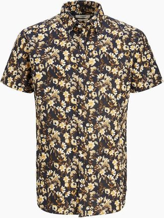 Jack & Jones Jack & Jones Mens Regular Fit Summer Print Shirt - Navy - Size: 40/Regular