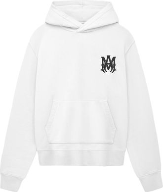 Amiri Mens MA Core Logo Printed Hoodie in White Cotton - Size Medium