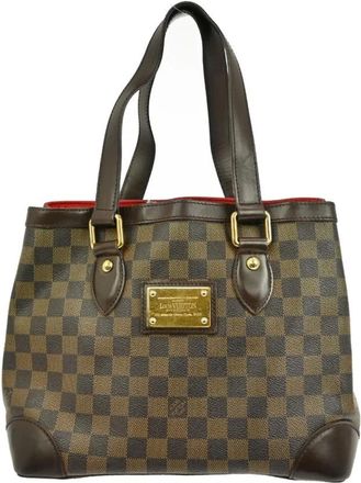 Louis Vuitton Pre-owned Tote Bags, female, Brown, Size: ONE SIZE Pre-owned Damier Ebene Canvas Tote Bag