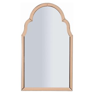Dmora Espejo Mostarr, Marco Contorneado, Forma Rectangular, Tipo De Pared, 47x80h Cm Rosa