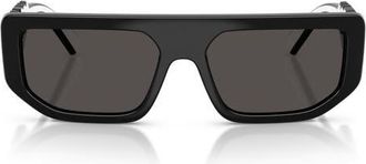 Dolce & Gabbana 56mm Rectangular Sunglasses in Black/dark Grey at Nordstrom