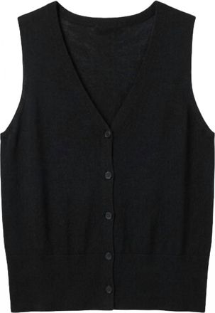 Sanctuary Womens Knit Button Front Top In Black