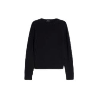 Max Mara Sweatshirts, female, Blue, Size: L Stylish Knitwear Sweatshirt