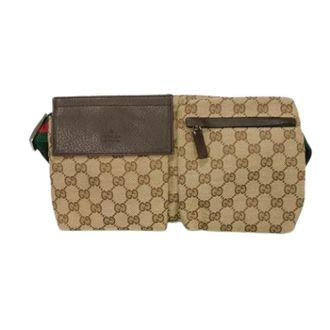 Gucci Pre-owned Belt Bags, male, Beige, Size: ONE SIZE Pre-owned Vintage GG Canvas Belt Bag