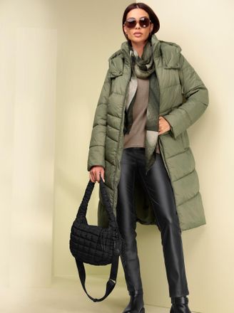 Heine Steppmantel HEINE, Damen, Gr. 36, gr&uuml;n (khaki), 100% Polyamid, Wattierung:100% Polyester, M&auml;ntel Steppmantel