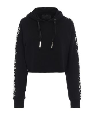 Philipp Plein Crystal Plein crop hoodie