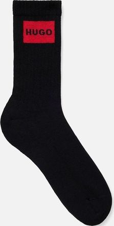 HUGO BOSS Mens 3 Pack of Red Logo Socks - Black - Size: 9/9.5/11.5/11/10.5/10/12