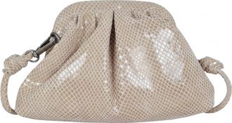 Latico Womens Foil Layla Leather Crossbody Bag In Cream