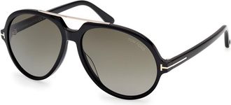 Tom Ford FT1210 AALTO 01B Mens Sunglasses Black Size 59