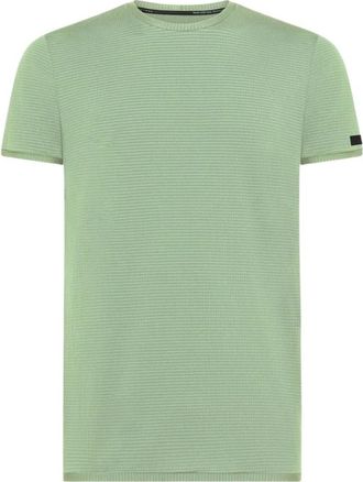 Roberto Ricci Design Seersucker-Texture T-Shirt - Heren - T-shirts - Groen - S - Tops