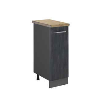 Vicco Armario De Farmacia R-line, Hormig&oacute;n Negro, 30 Cm Et Roble