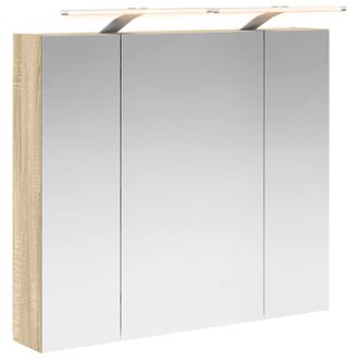 vidaXL Armario Con Espejo De Ba&ntilde;o Roble Sonoma 80 X 14.5 X 70 Cm Vidaxl