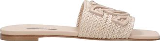 Casadei Roze Gevlochten Eco-Leren Sandalen - Dames - Sandalen - Roze - 41 EU - Leer - Schoenen