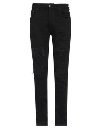 デニム・ジーパン AMIRI Women Denim Pants AWDNGH1005 AGEDBLACK Black Distressed Embroidered Logo Jeans Aged Black | The Webster