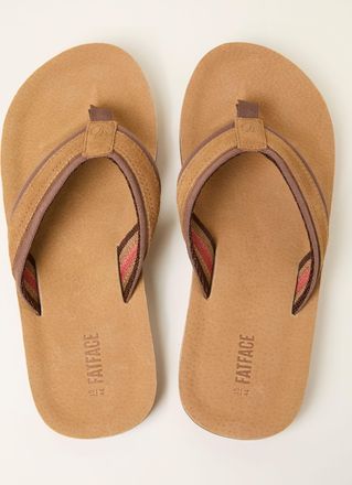 Fat Face FatFace Tan Brown Raffia Burcott Flip Flop